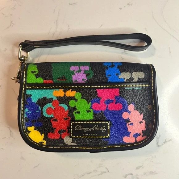 Disney Dooney & Bourke Multicolor Mickey Rare Wristlet – Like New - Picture 7 of 11